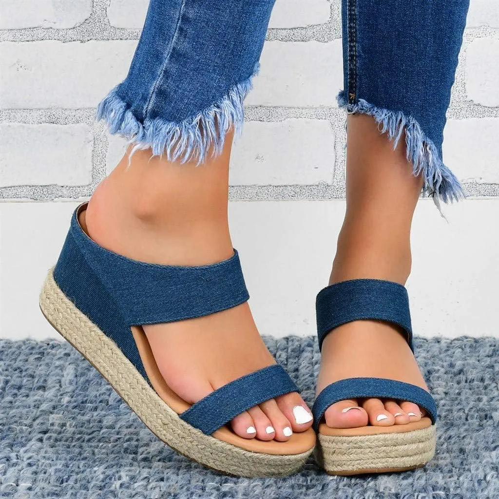 Platform Sandals for Women 2025 Women Chunky Heel Platform Sandals Open Toe Design Adjustable Buckle Straps Lightweight Comfortable Beach Vacation Shoes