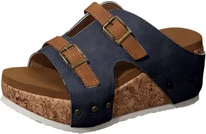 Platform Sandals Women Open Toe Arch Support Orthopedic Comfort Retro Casual Wedge Sandals for Women 2025 Platform