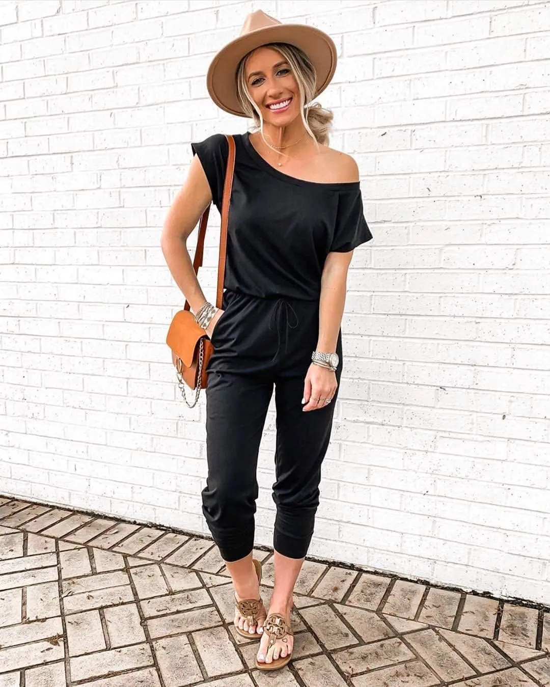 PRETTYGARDEN Jumpsuits for Women 2025 Summer Dressy Off Shoulder Romper Spring Vacation Travel Lounge Outfits Clothes