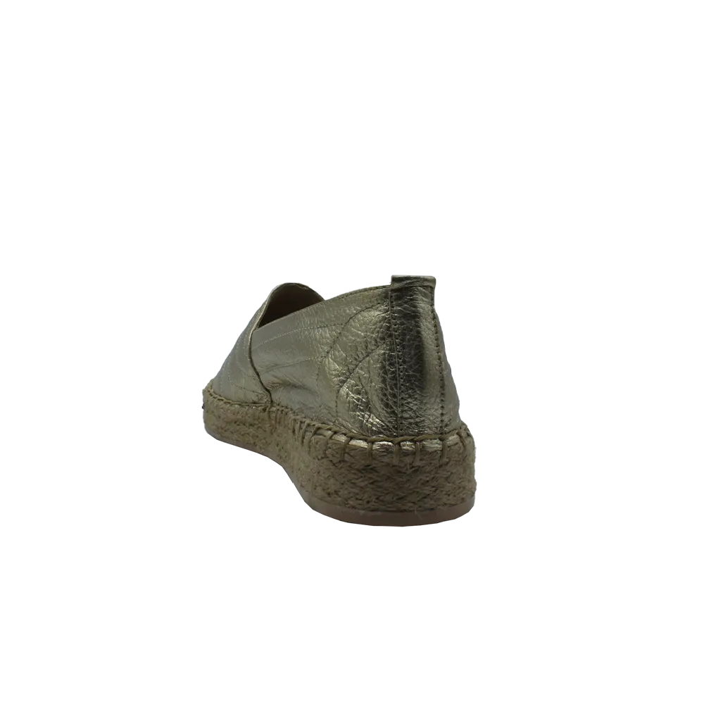 "Berna"Leather Flat Espadrilles