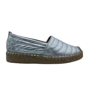 "Berna"Leather Flat Espadrilles