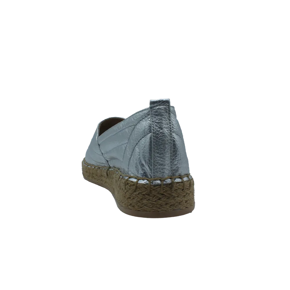 "Berna"Leather Flat Espadrilles