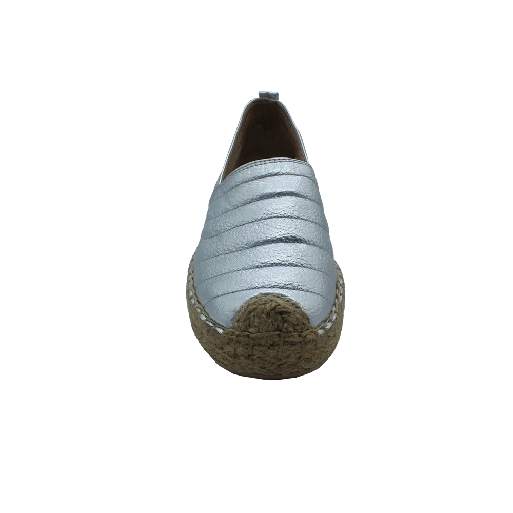 "Berna"Leather Flat Espadrilles
