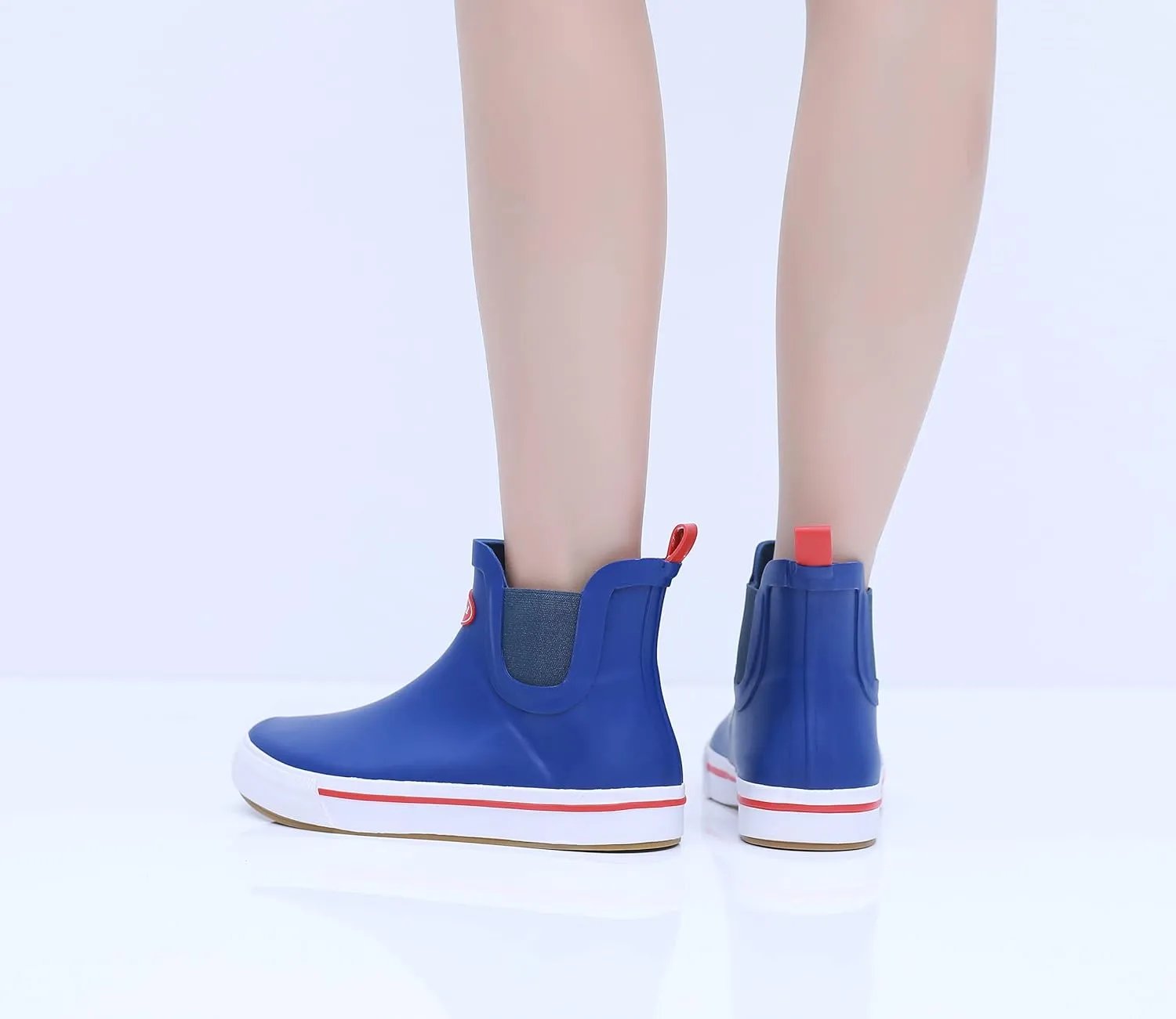 Rain Boots for Women and Men,Unisex Ankle Rain Shoes Anti-Slipping Rainboots with Comfortable Lightweight Garden Rubber Rain Boot and Outdoor Work Shoes,Waterproof Fishing Deck Boots