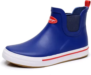 Rain Boots for Women and Men,Unisex Ankle Rain Shoes Anti-Slipping Rainboots with Comfortable Lightweight Garden Rubber Rain Boot and Outdoor Work Shoes,Waterproof Fishing Deck Boots