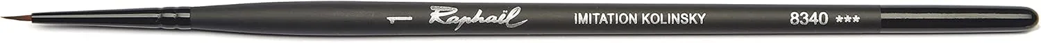Raphael Stradivarius Synthetic Kolinsky Watercolor Brush, 1, Black
