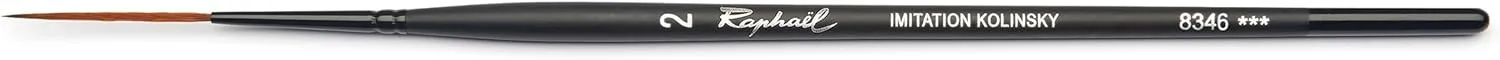Raphael Stradivarius Synthetic Kolinsky Watercolor Brush, Black