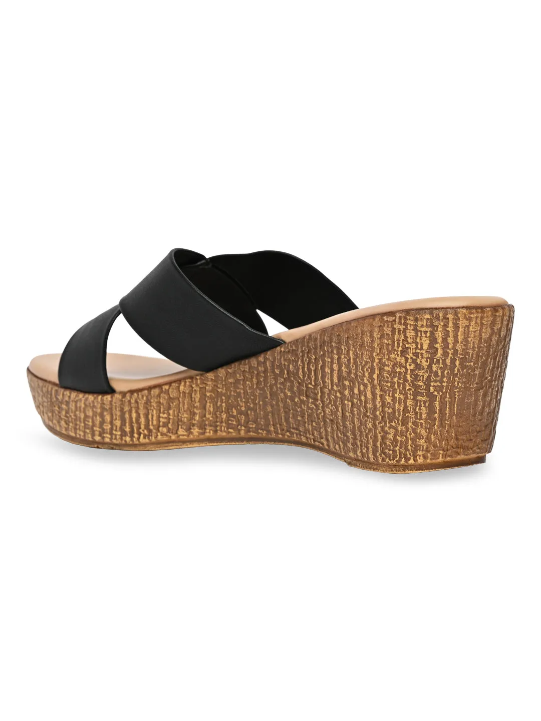Rocia By Regal Black Women Casual Platform Sandals
