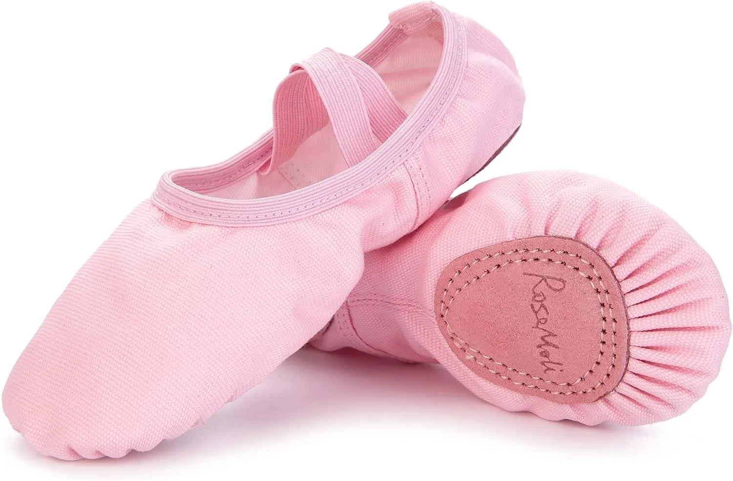RoseMoli Canvas Ballet Slippers Flats for Girls/Toddlers/Kids/Women, Yoga Practice Shoes for Dancing