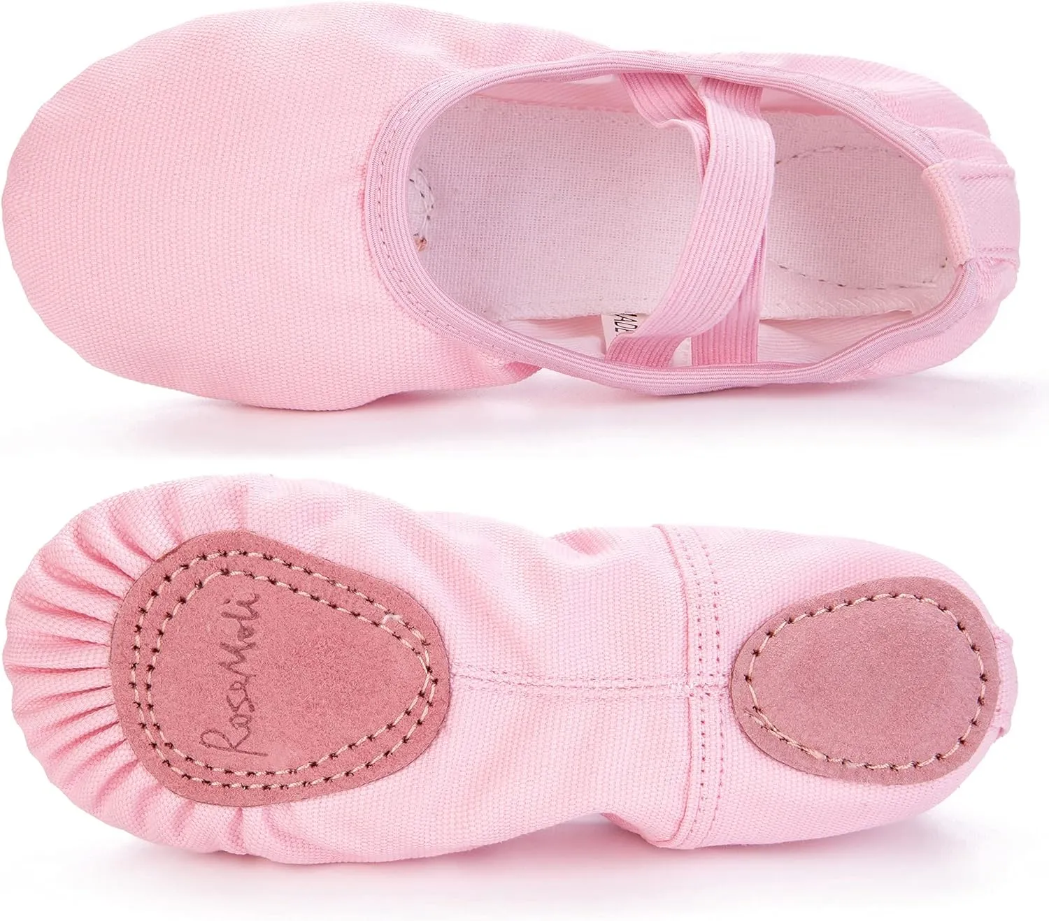 RoseMoli Canvas Ballet Slippers Flats for Girls/Toddlers/Kids/Women, Yoga Practice Shoes for Dancing