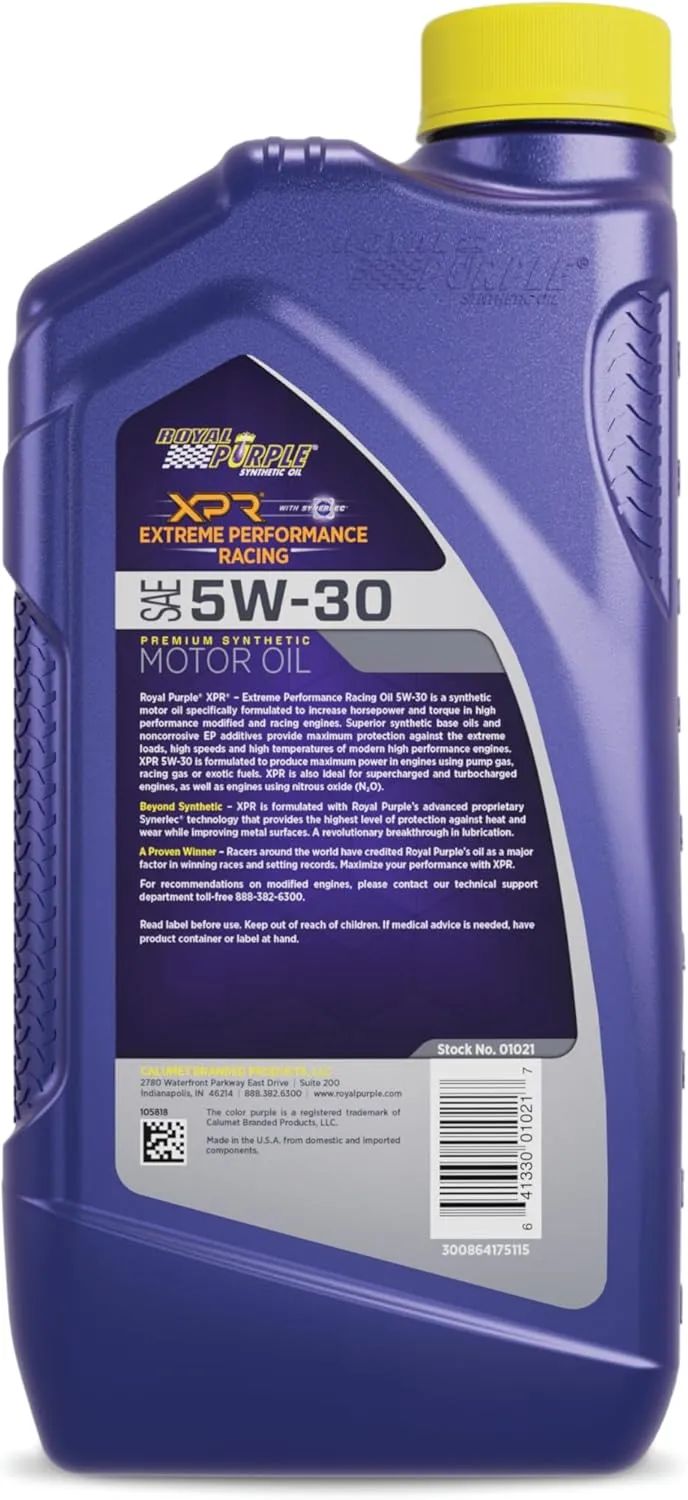 Royal Purple ROY01021 XPR 5W30 Racing Oil, 1 Quart