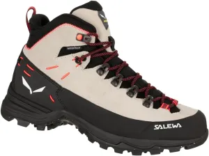 Salewa Alp Mate Mid PTX Hiking Boot - Women's Oatmeal/Black 10.5