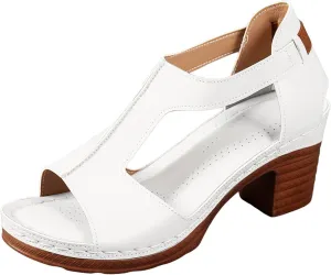 Sandals for Women Summer Wedge Sandals 2025 Comfy Orthotic Comfortable Beach Walking Ankle Strap Open Toe Platform Sandal Chunky Heeled Shoes 2025