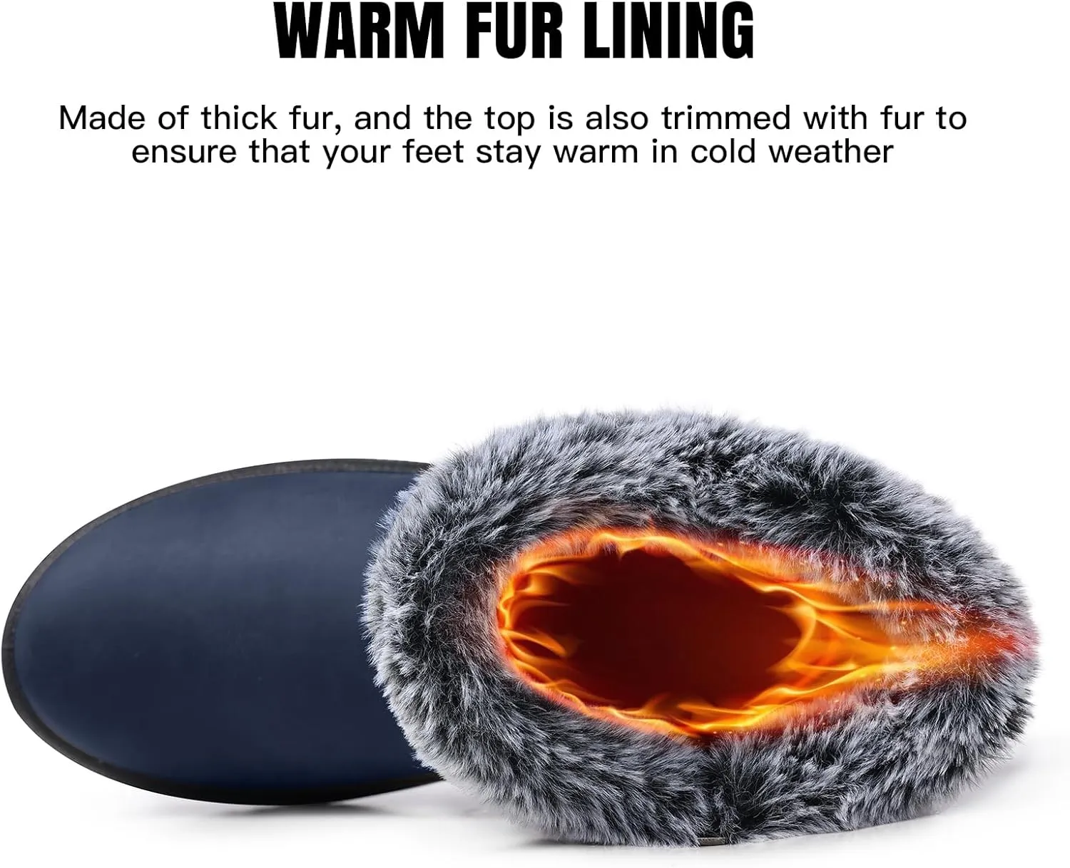 SHIBEVER Winter Boots for Women Snow: Waterproof Warm Womens Booties - Ankle Fur Lined Insulated Winter Boots