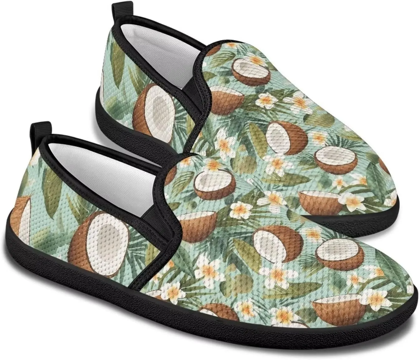 Slip On Casual Flats for Women Breathable Loafers Wide Toe Walking Shoes Laides Fashion Round Toe Art Painted Travel Shoes SizeUS 6-11