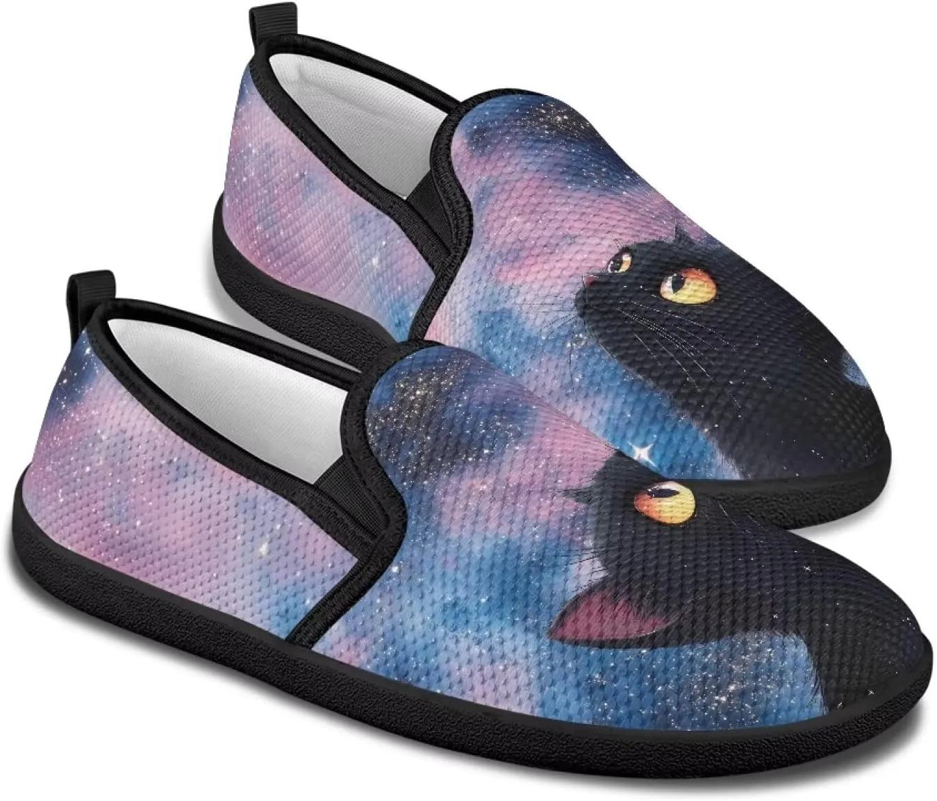 Slip On Casual Flats for Women Breathable Loafers Wide Toe Walking Shoes Laides Fashion Round Toe Art Painted Travel Shoes SizeUS 6-11