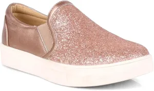 Slip On Puebla-01 Glitter Women's Sneakers in Champagne