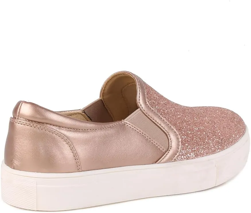 Slip On Puebla-01 Glitter Women's Sneakers in Champagne