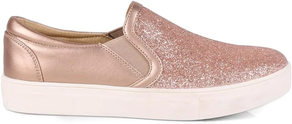 Slip On Puebla-01 Glitter Women's Sneakers in Champagne