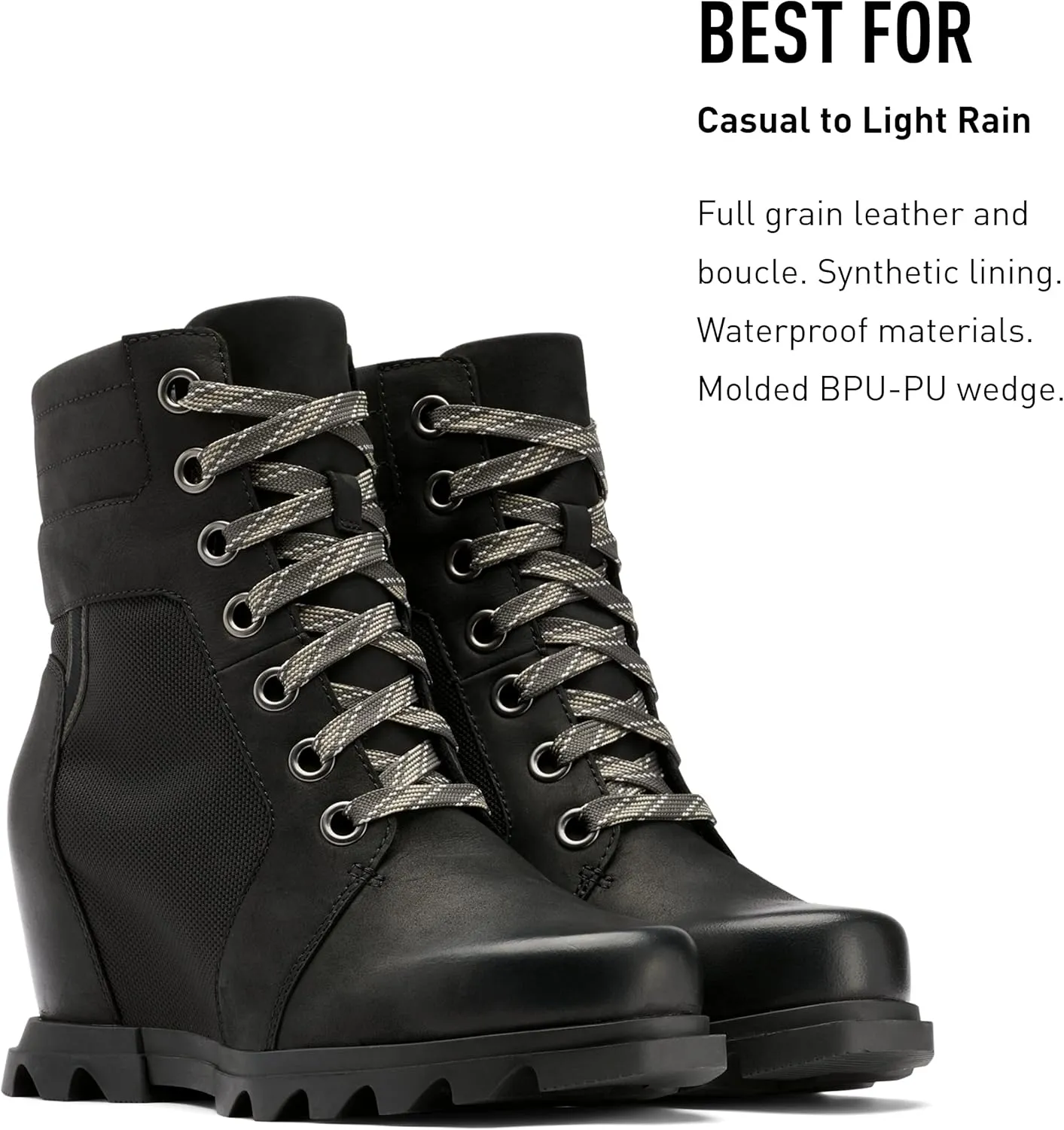 Sorel Women's Joan of Arctic Wedge III Lexie Boot — Waterproof Leather Wedge Boots