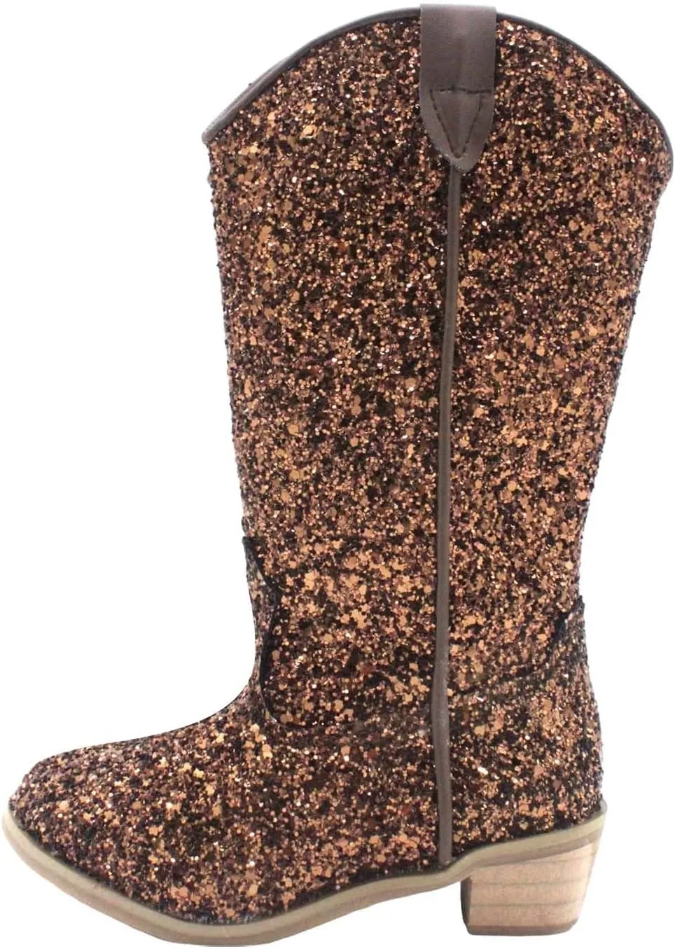 Sparkly Boots for Girls Cowboy Boots Square Toe Kids Boots Embroidered Western Boots Cow Girl Boots for Toddler