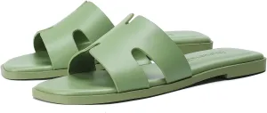 Stratuxx Kaze Open Toe Flat Dress Sandals Womens Slide Comfortable Summer Black, White, Tan Sandals for Women