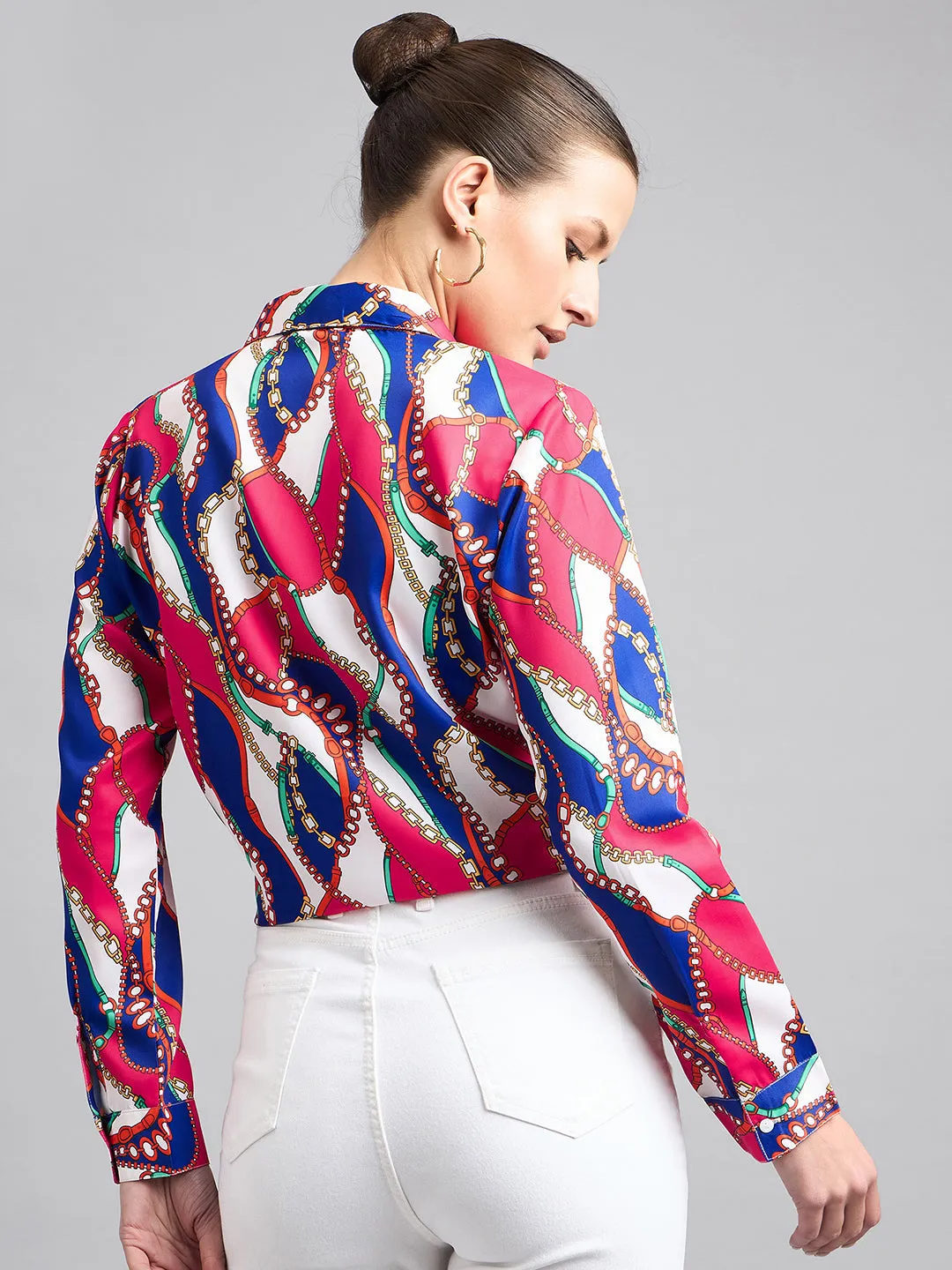 Style Quotient Women Multi Printed Polycrepe Regular Shirt