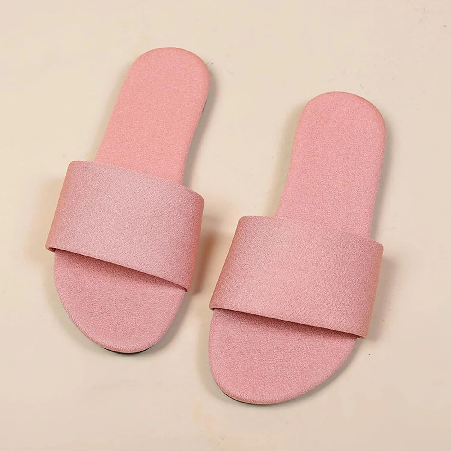 SuanlaTDS Flat Sandals for Women 2025 One Band Open Toe Dressy Flats Summer Slides Casual Party Cute Beach Slippers Breathable Slip-on Low Heel Boho Sexy Comfortable Outdoor Walking Shoes