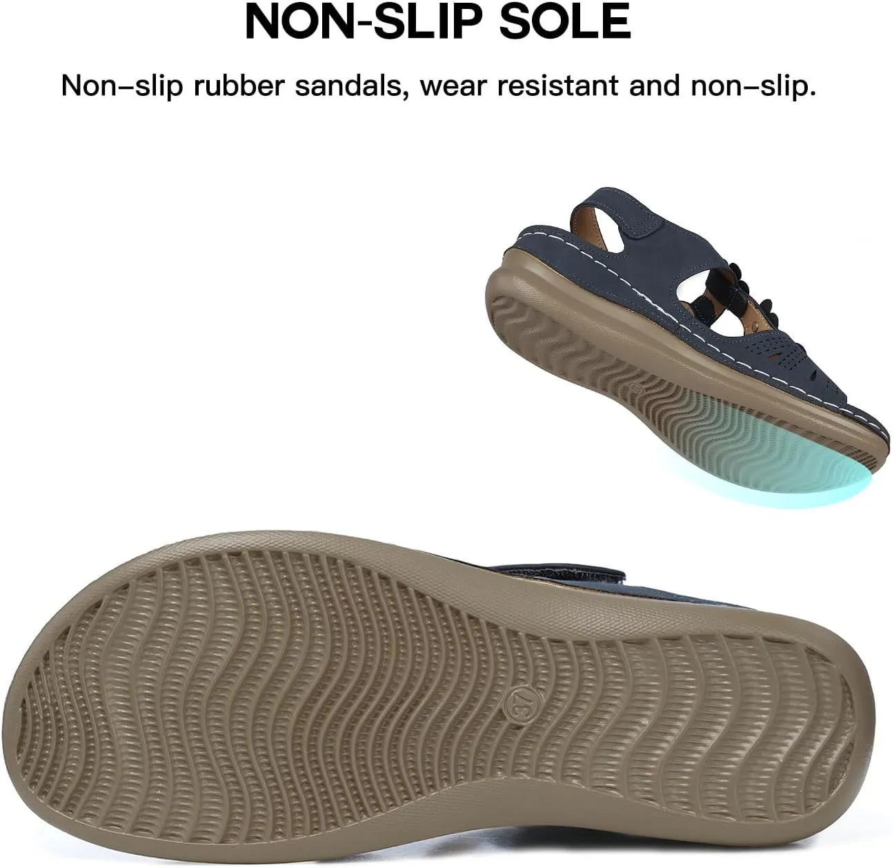 TEMOFON Wedge Sandals for Women Comfortable: Open Toe Sandals with Low Wedges - Dressy Summer Casual Sandals - Flat Comfy Walking Sandals