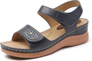 Tilocow Sandals Women Wedge Shoes - Orthopedic Comfortable Arch Support Platform Sandals for Women Wedge Summer Dressy Casual Bunion Walking Sandals