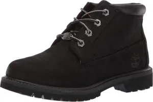 Timberland® Nellie Chukka Boots for Women – Full Grain Leather Upper – Removable Footbed – Rubber Outsole Black Nubuck 9.5 B - Medium