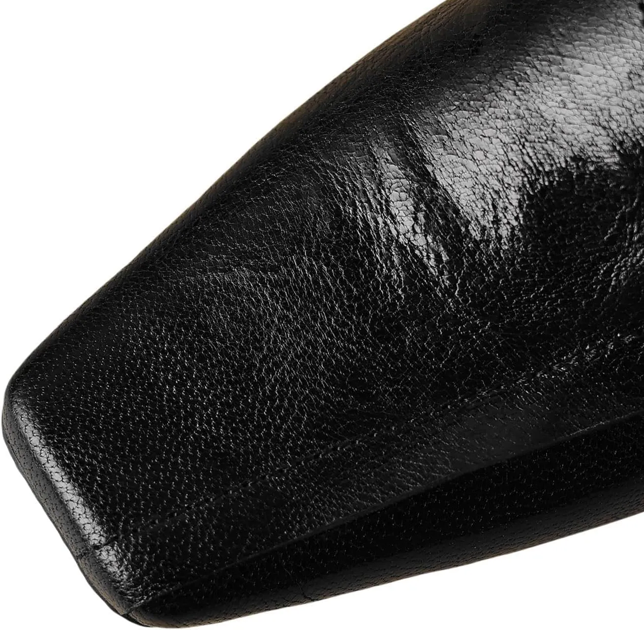 TinaCus Women's Genuine Leather Square Toe Soft Slip On Handmade Office Loafers Shoes