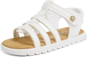 Toddler Sandals for Girls Size 6 White Baby Girl Kids Summer Girls' Sandals Open Toe Flat Dress Shoes