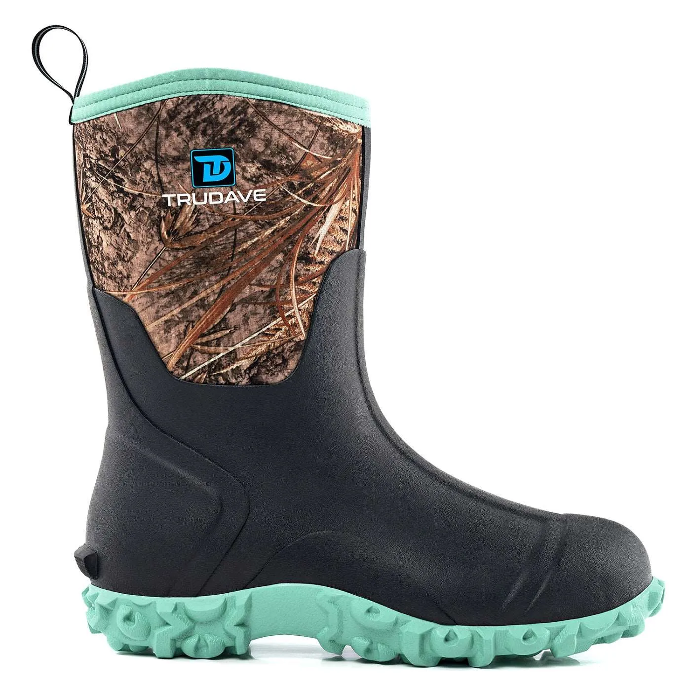 Trudave Green Women’s Rainproof Boots, Camo Rubber Shoes