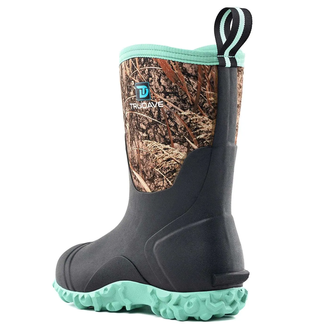 Trudave Green Women’s Rainproof Boots, Camo Rubber Shoes