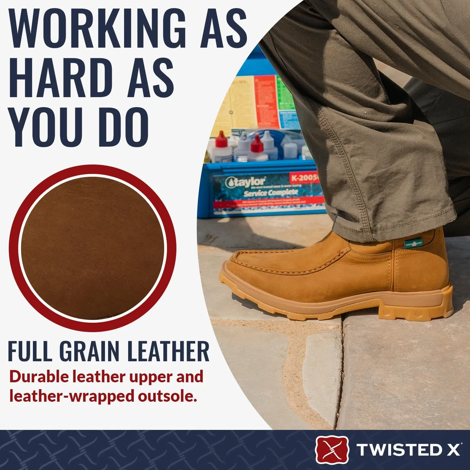 Twisted X Men's 9" UltraLite X Work Boot, Moc Toe with UltraLite X