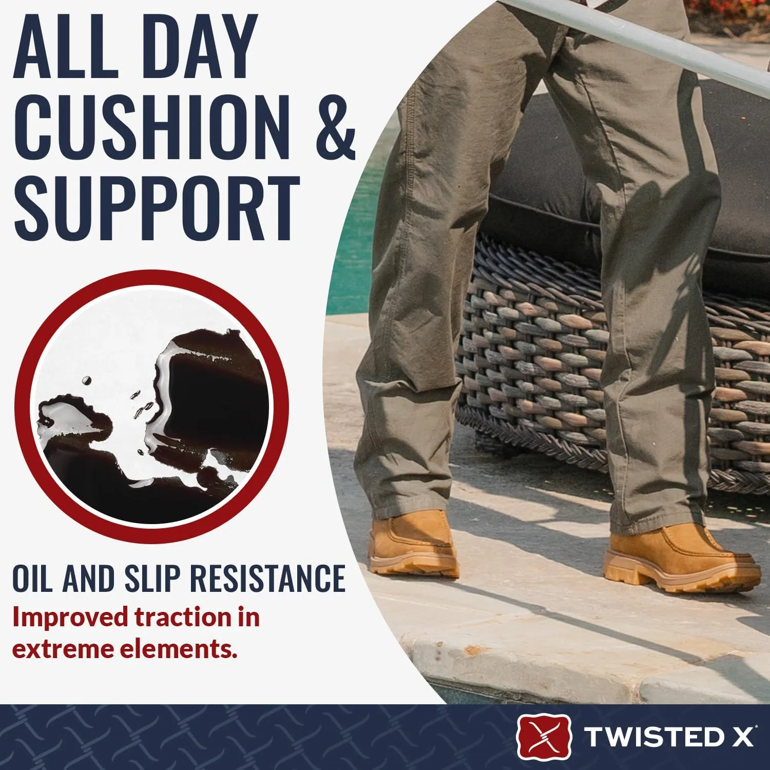 Twisted X Men's 9" UltraLite X Work Boot, Moc Toe with UltraLite X
