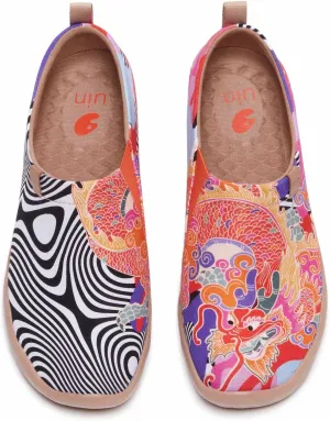 UIN Women's Art Travel Slip-On Shoes Casual Lightweight Breathable Flats Comfortable Loafers