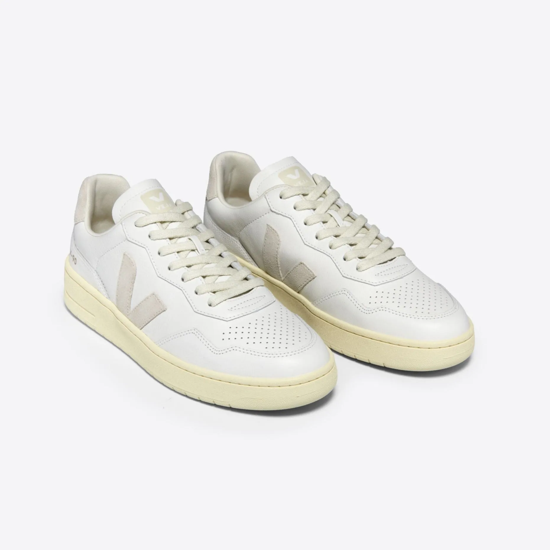 V-90 Leather Sneaker (White   Natural)