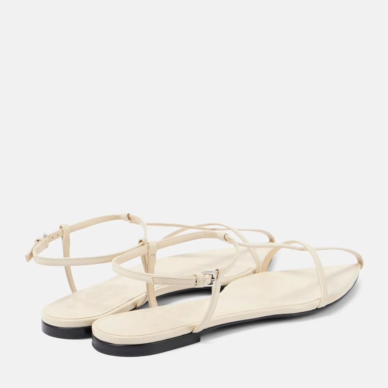 Vertundy Women's Flat Sandals Pointed Open Toe Slip On Outdoor Slippers Strappy Buckle Fashion Shoes