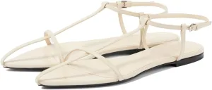 Vertundy Women's Flat Sandals Pointed Open Toe Slip On Outdoor Slippers Strappy Buckle Fashion Shoes