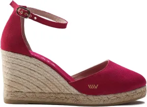 Viscata Estartit Espadrille Canvas Wedges Spain Handmade 3 ½” Heel Women's Sandals with Breathable Organic Cotton Canvas and 100% Natural Jute Midsole for all Occasions: Casual, Work, Party
