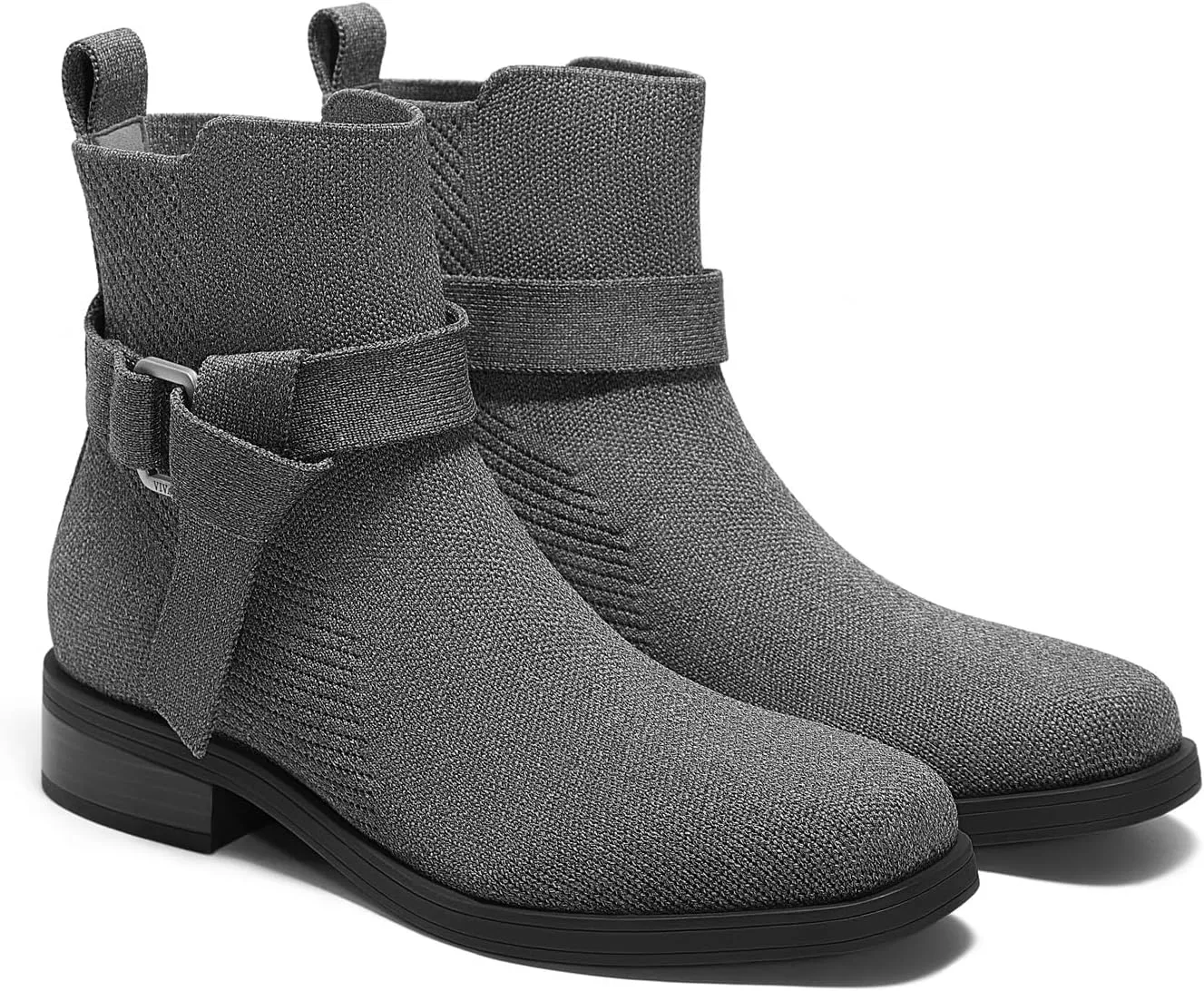VIVAIA Cailyn Women's Ankle Boots Knight Women's Boots Square Toe Peplum Wide Toe Waterproof Boots