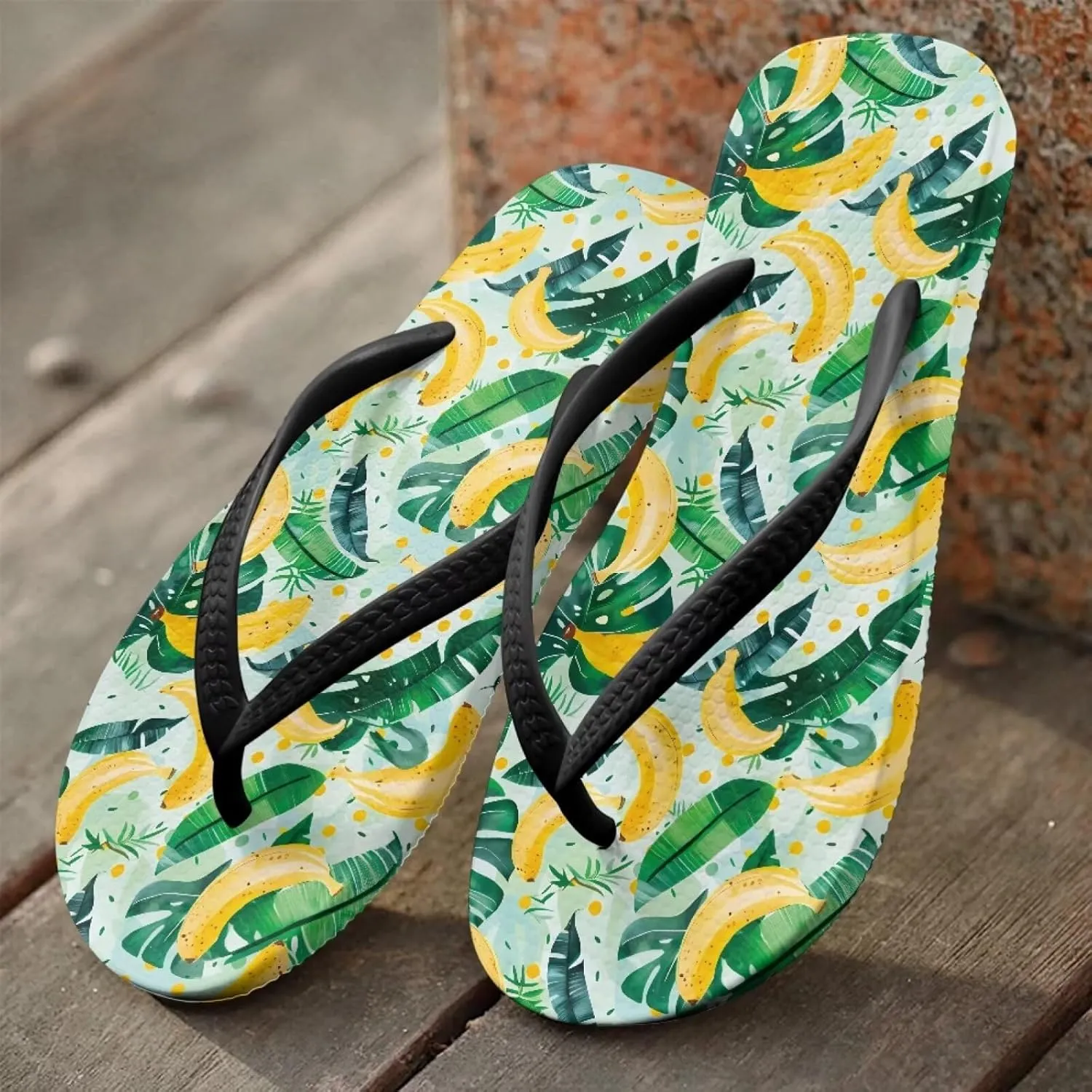 Walking Flip Flops Flat Sandal Yoga Mat Summer Beach Shoe Thong Slippers for Women with Arch Support
