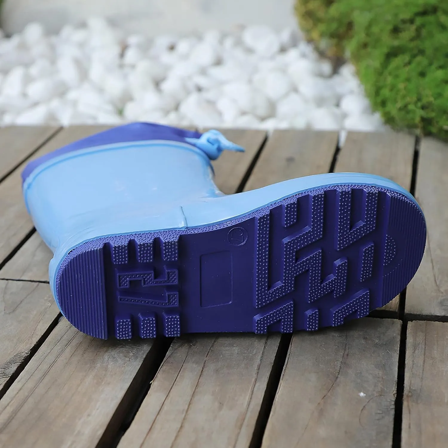 Waterproof Rain Boots for Toddler and Kids - Boys Girls Rubber Rain Boots with Easy on Handles for Outdoor Playing