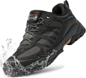 Waterproof Walking Shoes for Men Breathable Low Top Boots Lightweight Non Slip Workout Shoes Comfortable Slip on Snow Rainproof Shoes