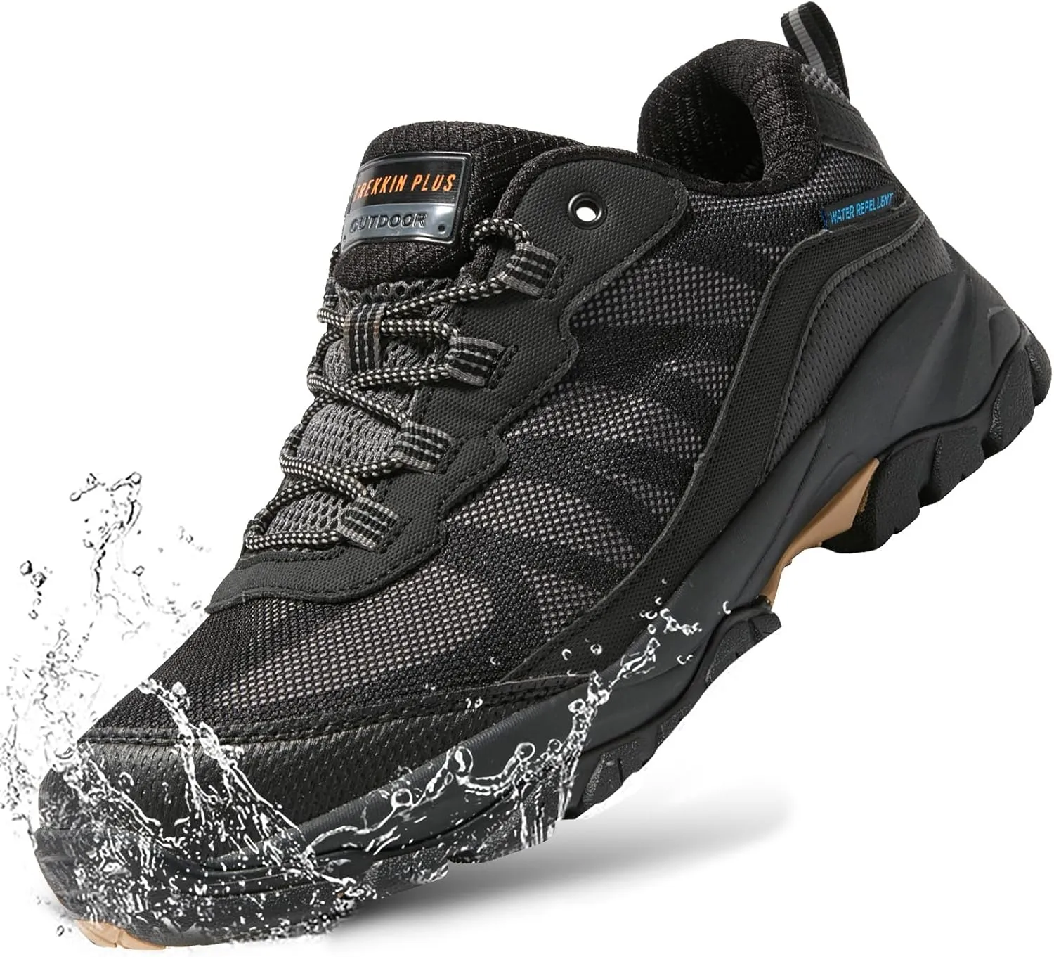 Waterproof Walking Shoes for Men Breathable Low Top Boots Lightweight Non Slip Workout Shoes Comfortable Slip on Snow Rainproof Shoes