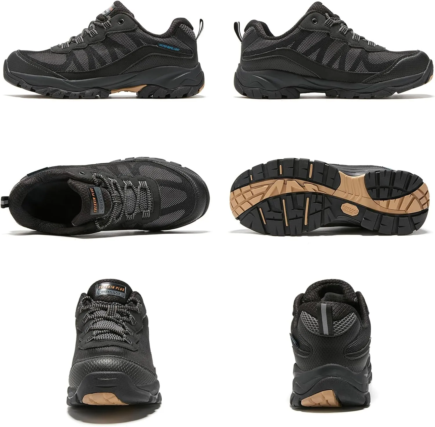 Waterproof Walking Shoes for Men Breathable Low Top Boots Lightweight Non Slip Workout Shoes Comfortable Slip on Snow Rainproof Shoes