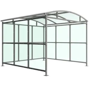 Watford Trolley Shelter with Clear PETG Cladding 1m - 5m Extension Bays