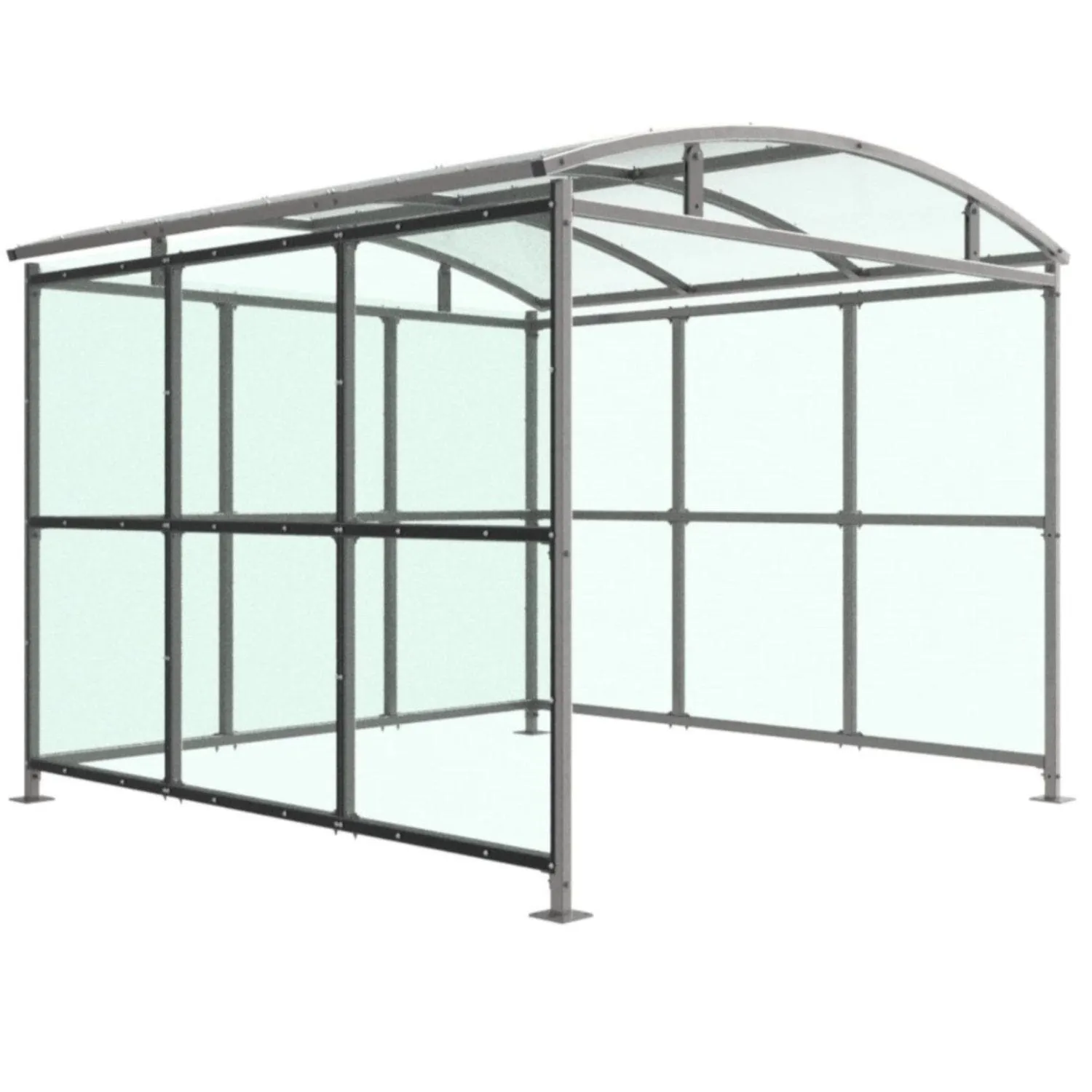 Watford Trolley Shelter with Clear PETG Cladding 1m - 5m